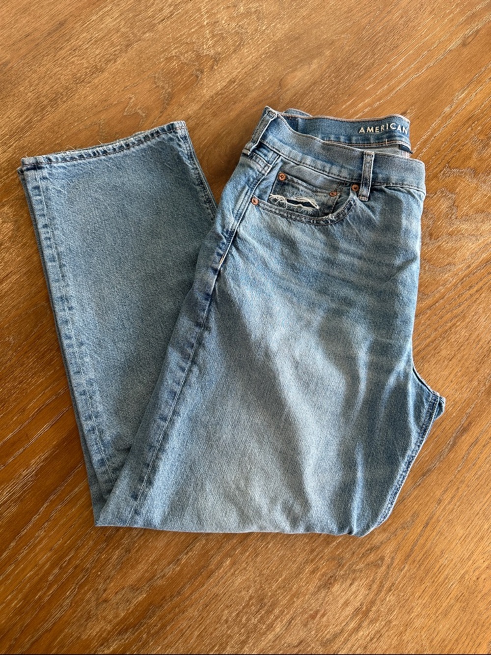 American Eagle Outfitters Light Blue Ex-Boyfriend Jeans